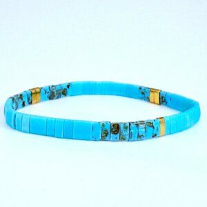 Miyuki Tila Bead stretch bracelet